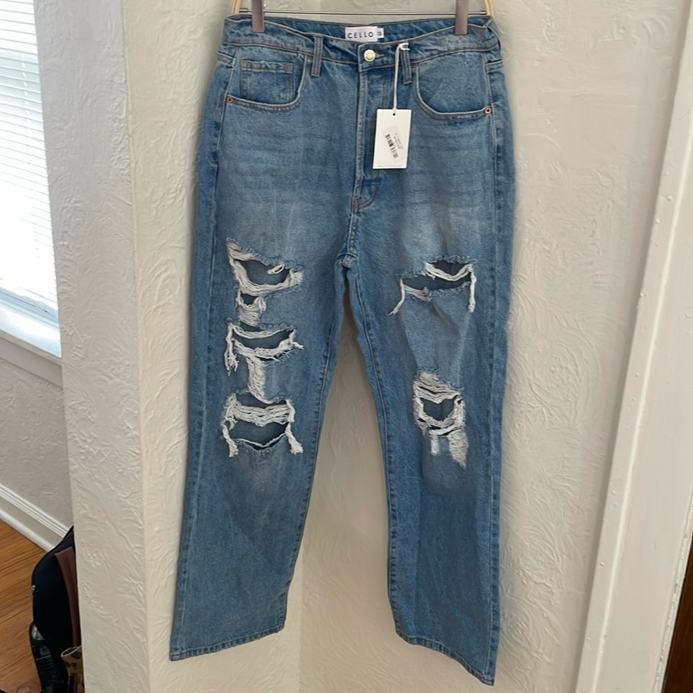 CELLO Super High Rise Dad Jeans Juniors Size 13